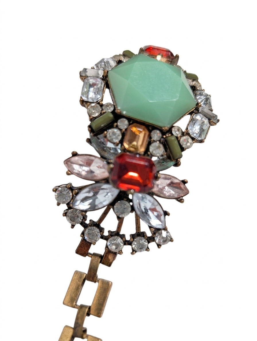 J.Crew Statement Rhinestone and Cabochon Brooch/Pendant Multi-Coloured - Image 1