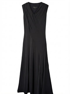 George Sleeveless Draped Maxi Dress Black Size 10 - Image 1