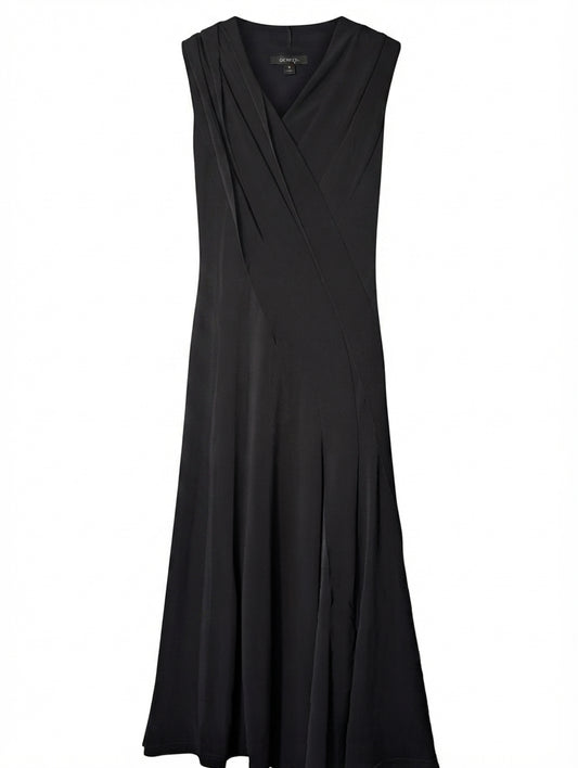 George Sleeveless Draped Maxi Dress Black Size 10 - Image 1