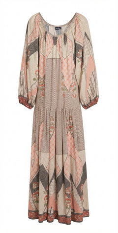 Mes Demoiselles Paris Iconoclaste Patchwork Maxi Dress Multicolour FR 38 - Image 1