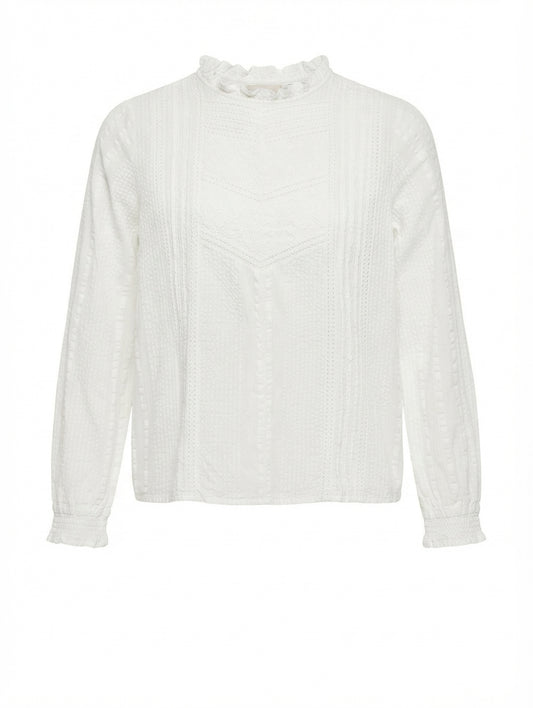Indi & Cold Victorian-Style Lace Trim Blouse White Size S - Image 1