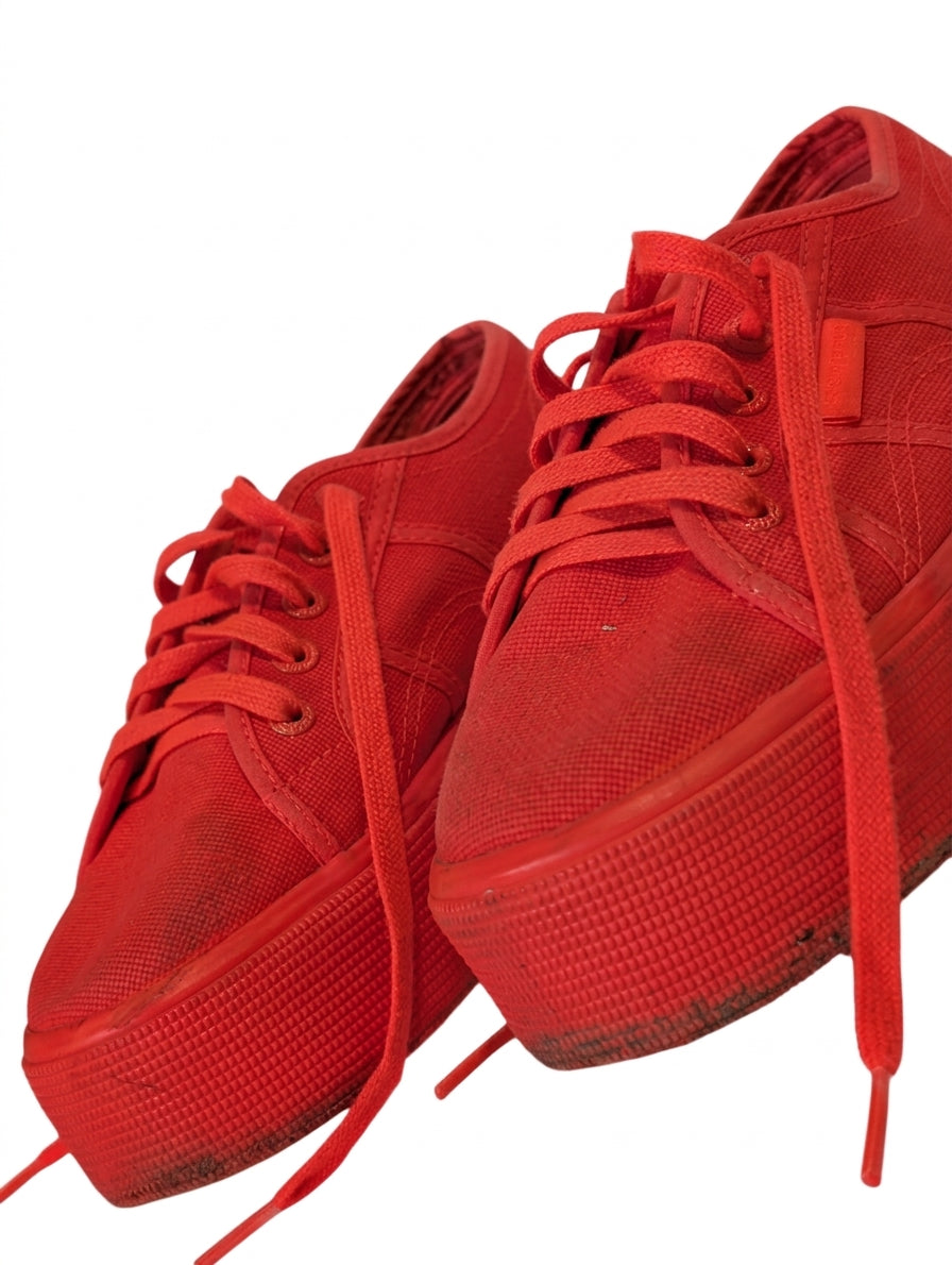 Superga 2790 Platform Canvas Sneakers - FLURO Women's US 6.5 / EU 37 - Image 1