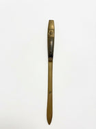 S. Samran Vintage Brass and Horn Letter Opener Gold and Brown - Image 1