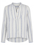 Isabel Marant Étoile Striped Cotton Blouse - White & Blue Size 40 - Image 1