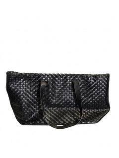 Mi Sa Ko Woven Tote Bag Black - Image 1