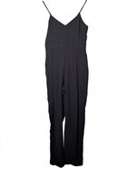 River Island Black Spaghetti Strap V-Neck Jumpsuit Women's Size 10 - Image 1