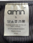 Aim'n Ribbed Activewear Crop Top Black Size S - Image 2