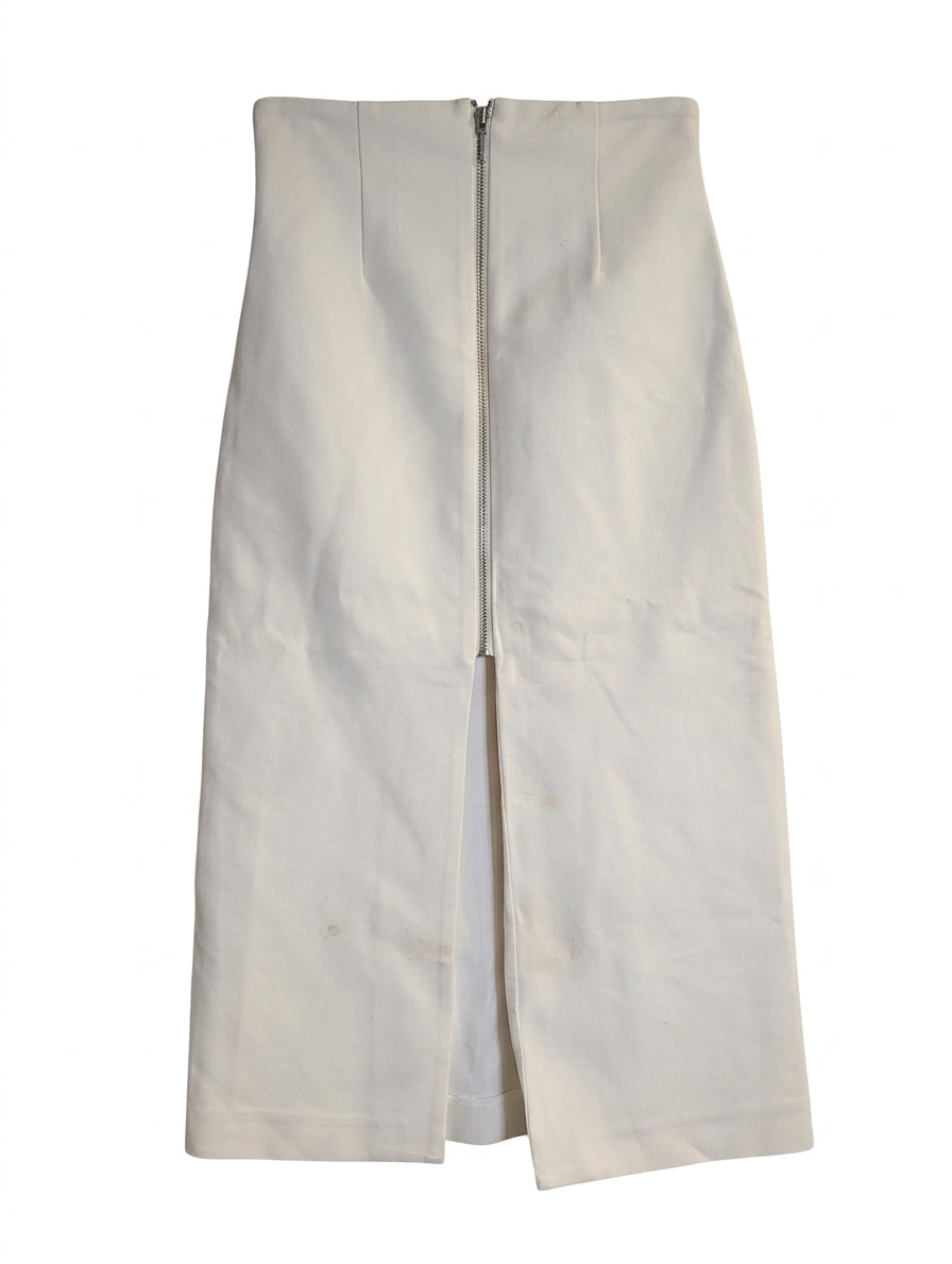 Nicholas High-Waisted Midi Skirt White AU 6 - Image 2