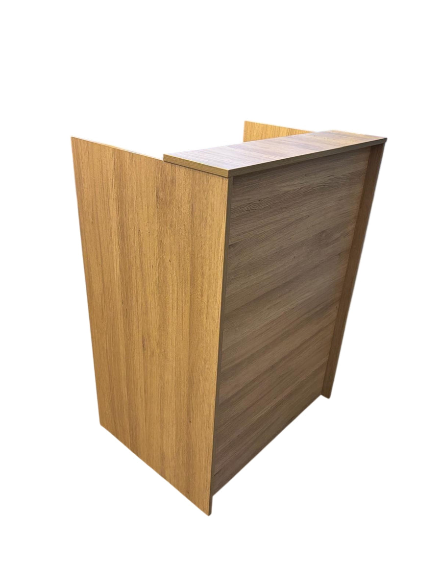 Modern Oak Reception Desk - Compact Retail POS Counter - Image 2