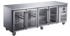 FED-X Commercial 4-Door Stainless Steel Under-Counter Fridge 553L - Image 1
