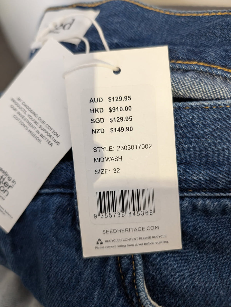 Seed Heritage Mid Wash Denim Jeans Women's Size 32 - Image 2