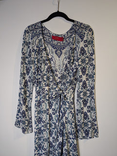 Tigerlily Wrap Maxi Dress Blue Floral Women's AU 8 - Image 2