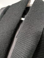 MM6 Maison Margiela Leather and Knit Open Front Vest Black Size 6 - Image 3