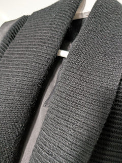 MM6 Maison Margiela Leather and Knit Open Front Vest Black Size 6 - Image 3