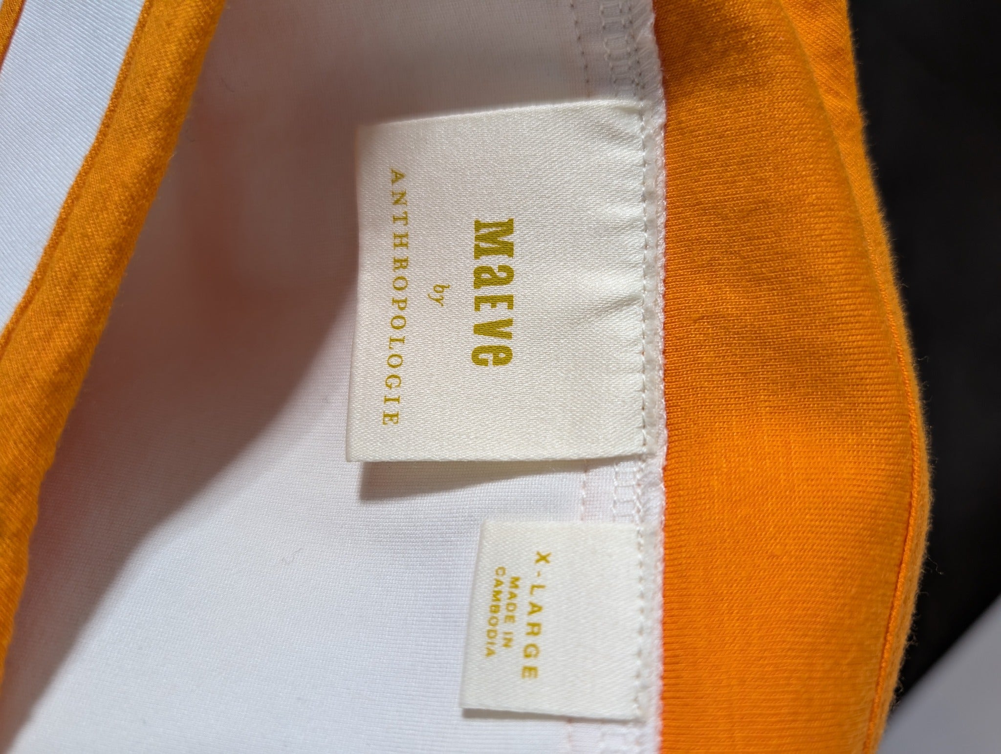 Maeve by Anthropologie Striped Mini Skirt White and Orange Size XL - Image 7