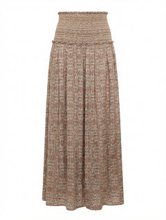 Isabel Marant Silk Smocked Maxi Skirt Multicolour Size 36 - Image 1