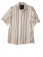 Afends Striped Short Sleeve Shirt Men's Size L - Image 1