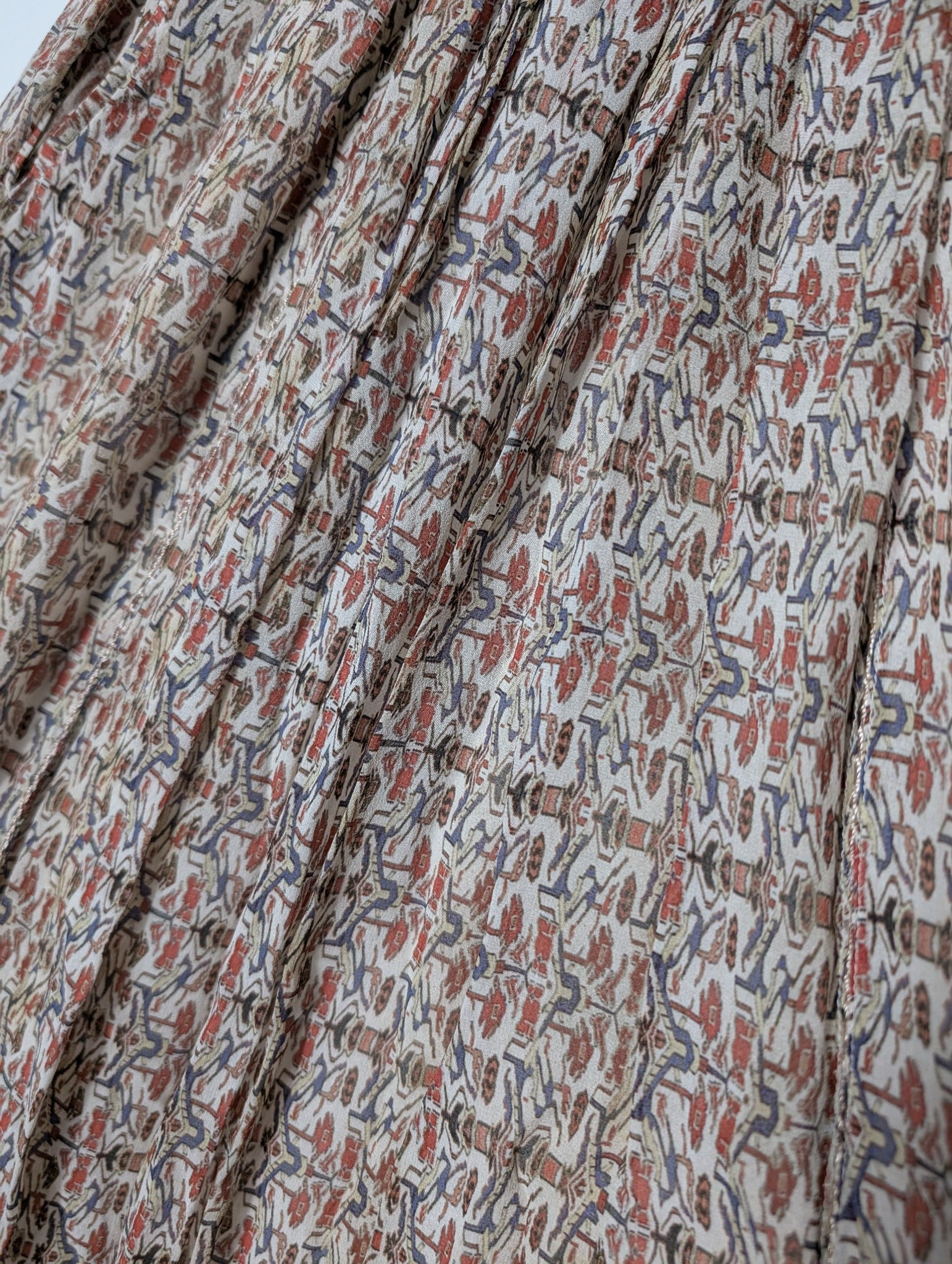 Isabel Marant Silk Smocked Maxi Skirt Multicolour Size 36 - Image 2