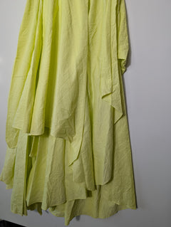 Ginger & Smart Asymmetric Midi Dress Yellow Size 6 - Image 2