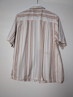 Afends Striped Short Sleeve Shirt Men's Size L - Image 4