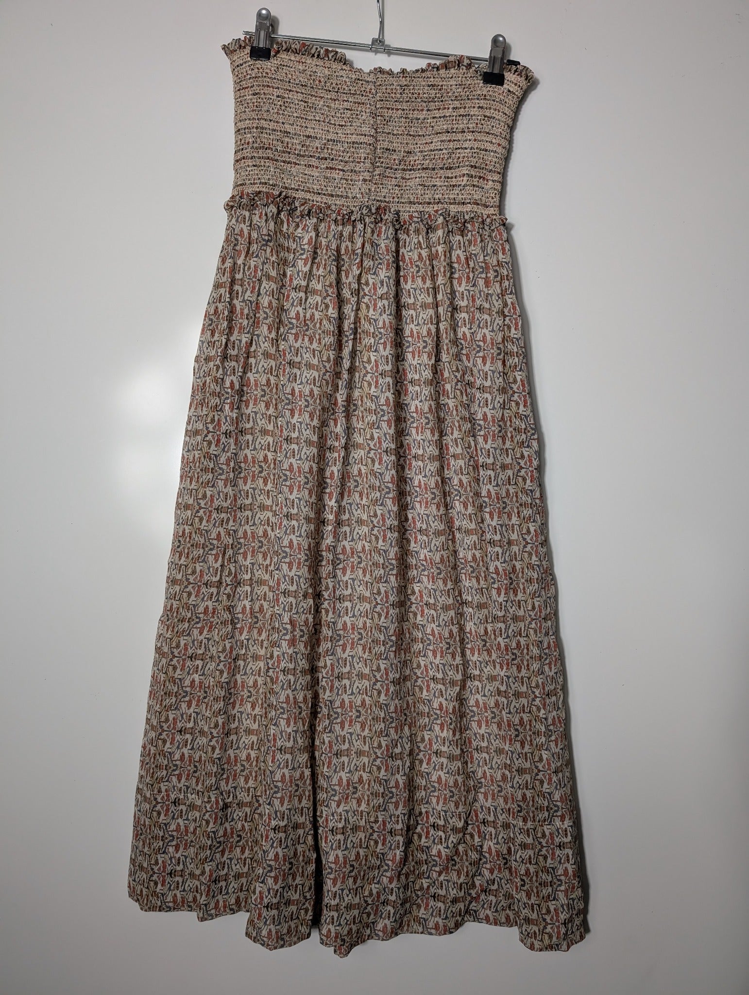 Isabel Marant Silk Smocked Maxi Skirt Multicolour Size 36 - Image 5