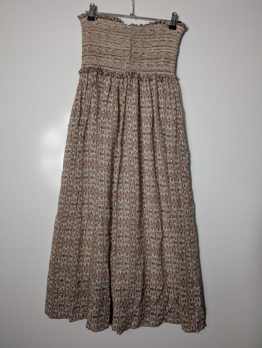 Isabel Marant Silk Smocked Maxi Skirt Multicolour Size 36 - Image 5