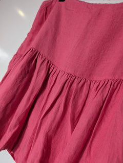 Country Road Organic French Linen Ruffle Mini Skirt Pink Size 12 - Image 2