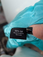 Sarissa Silk Scalloped Applique Skirt Teal Iridescent XL - Image 7