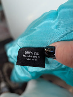 Sarissa Silk Scalloped Applique Skirt Teal Iridescent XL - Image 7