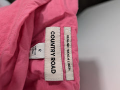 Country Road Organic French Linen Ruffle Mini Skirt Pink Size 12 - Image 4
