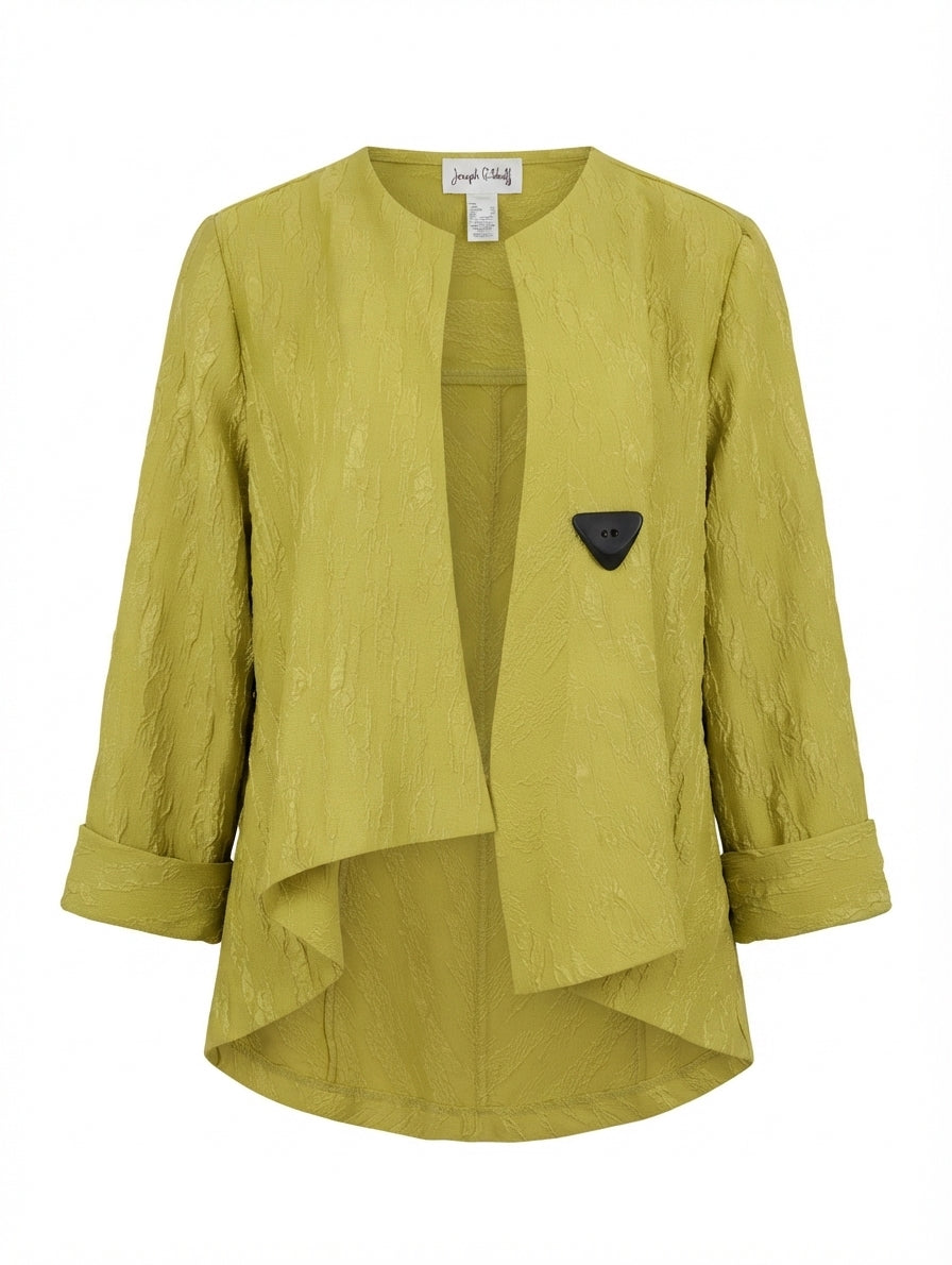 Joseph Ribkoff Open Front Jacket Lime Green Size 14 - Image 1