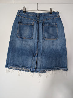 Rag & Bone Denim Button-Front Mini Skirt Blue Size 30 - Image 3