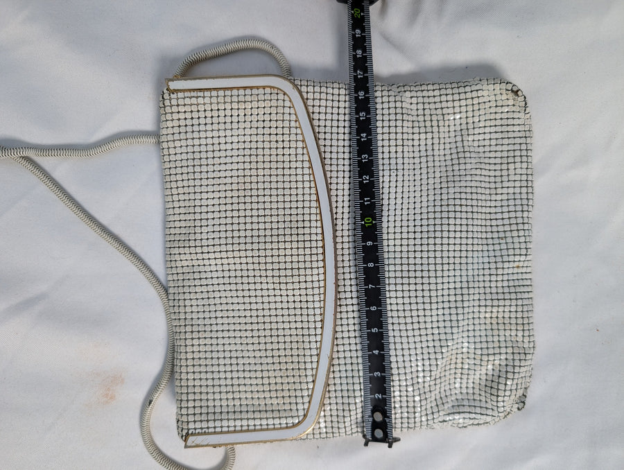 Oroton Vintage Metal Mesh Evening Bag Silver - Image 17