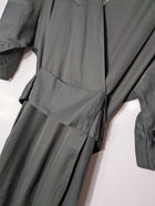 Ginger & Smart Satin Wrap Midi Dress Dark Green Size 8 - Image 2