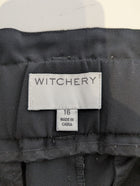 Witchery High-Waisted Belted Trousers Black Women's Size 16 - Image 2