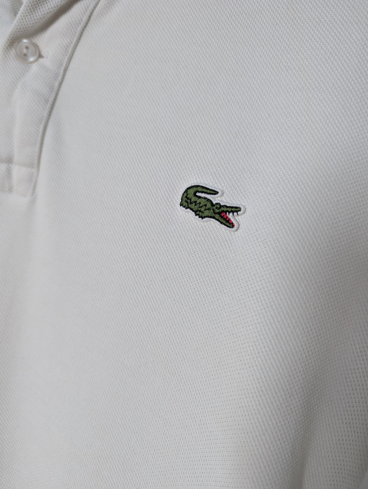 Lacoste Slim Fit L.12.12 Polo Shirt White Size 5 - Image 2