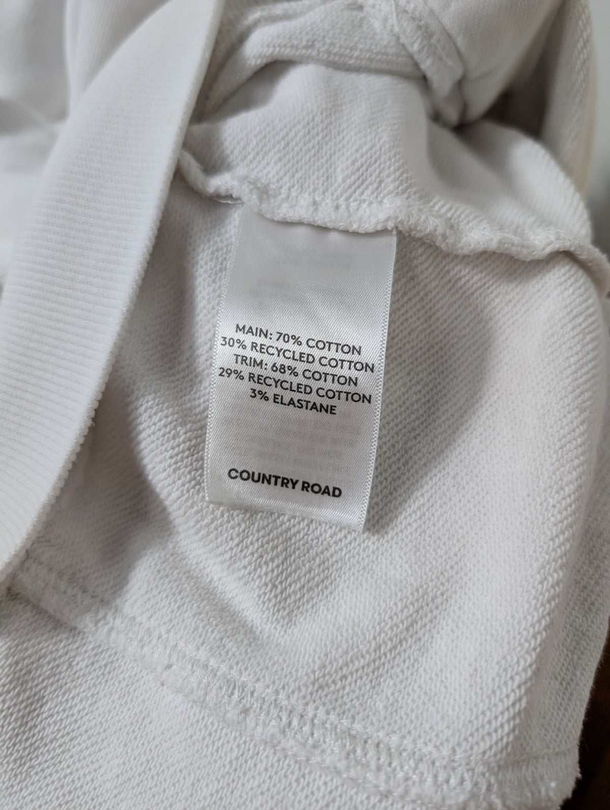Country Road Women's Sweatshirt White Side Zip Detail - Image 3