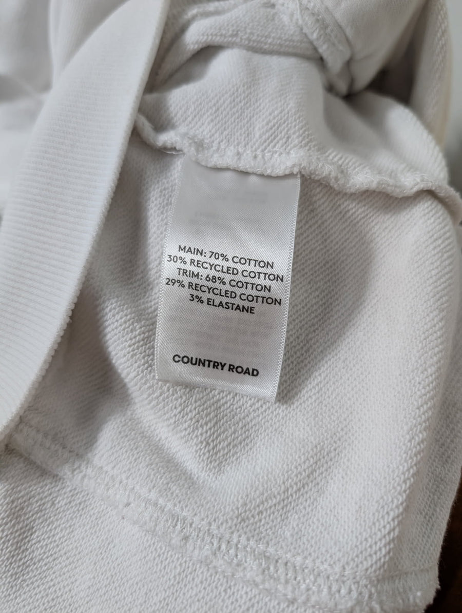 Country Road Women's Sweatshirt White Side Zip Detail - Image 3