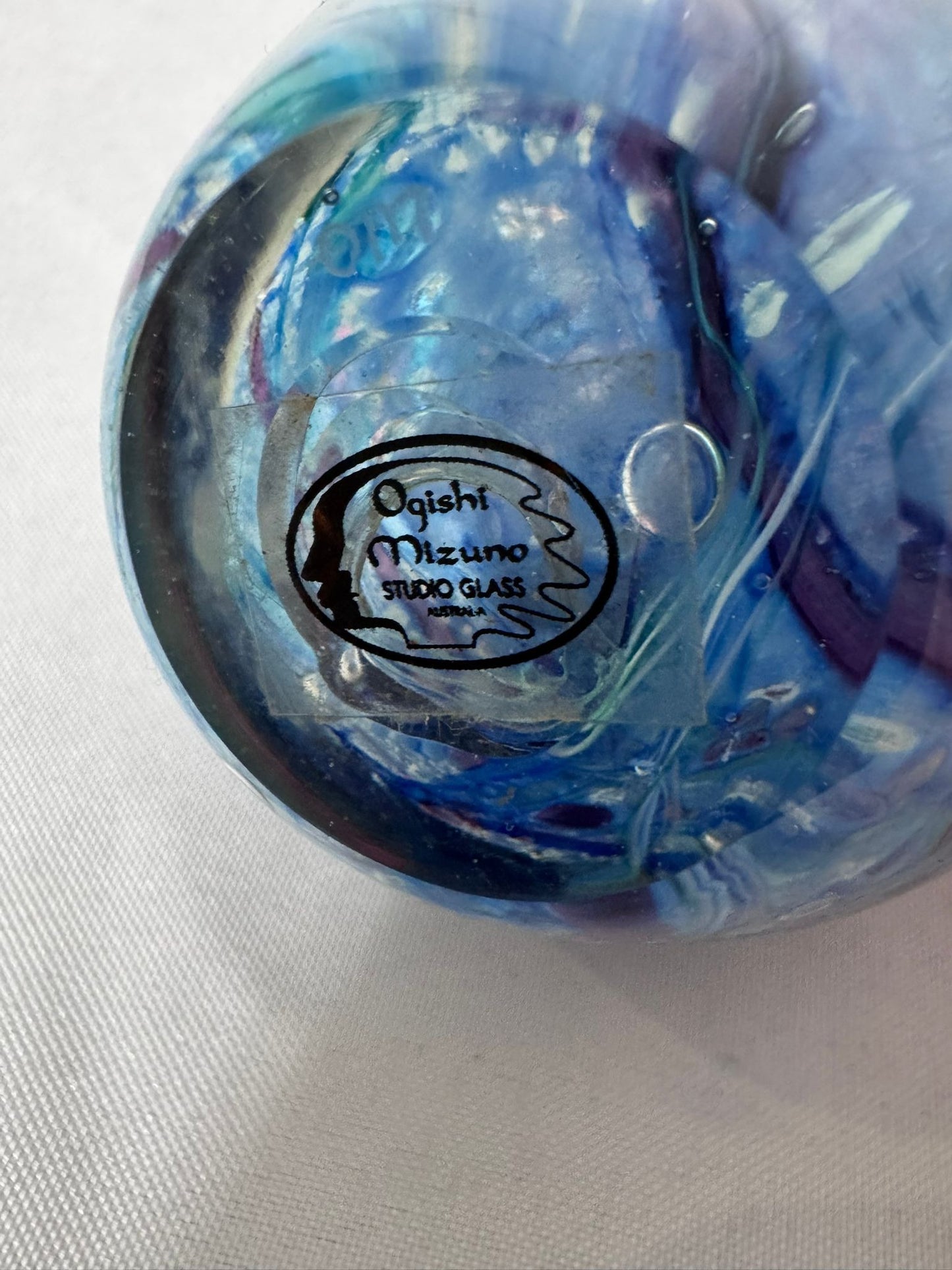 Ogishi Mizuno Studio Glass Perfume Bottle Art Glass Signed Murano Style  - Image 8