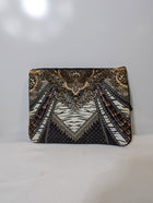 Camilla Canvas Clutch Bag With Love From India Print - Image 6