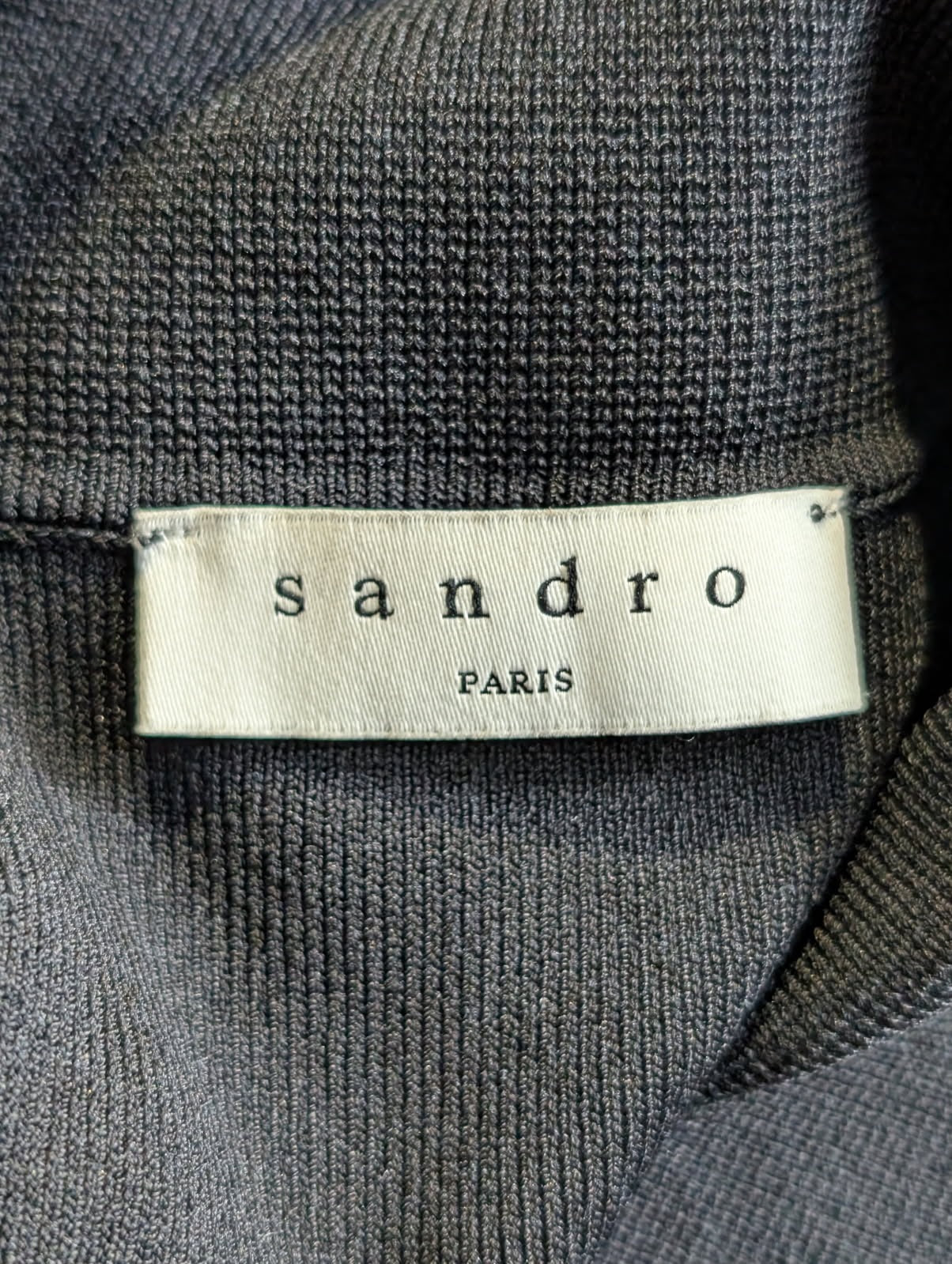 Sandro Paris Cardigan Black Scalloped Trim Button-Up - Image 11