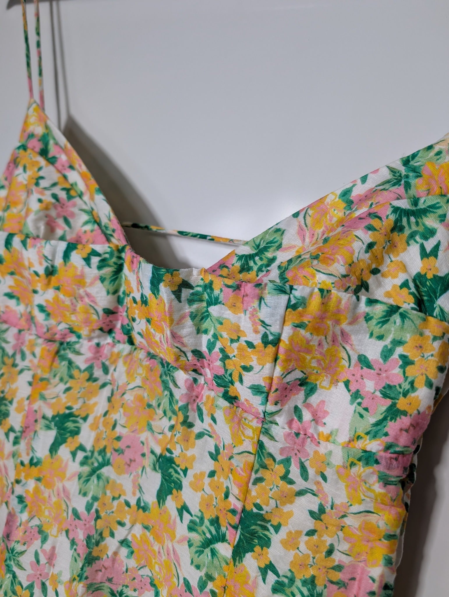 Lover Floral Spaghetti Strap Midi Dress Size 6 - Image 3