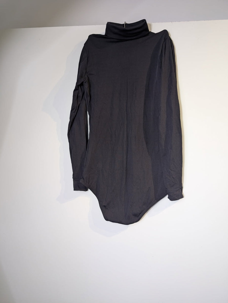 Unbranded Long Sleeve Turtleneck Bodysuit Black - Image 2