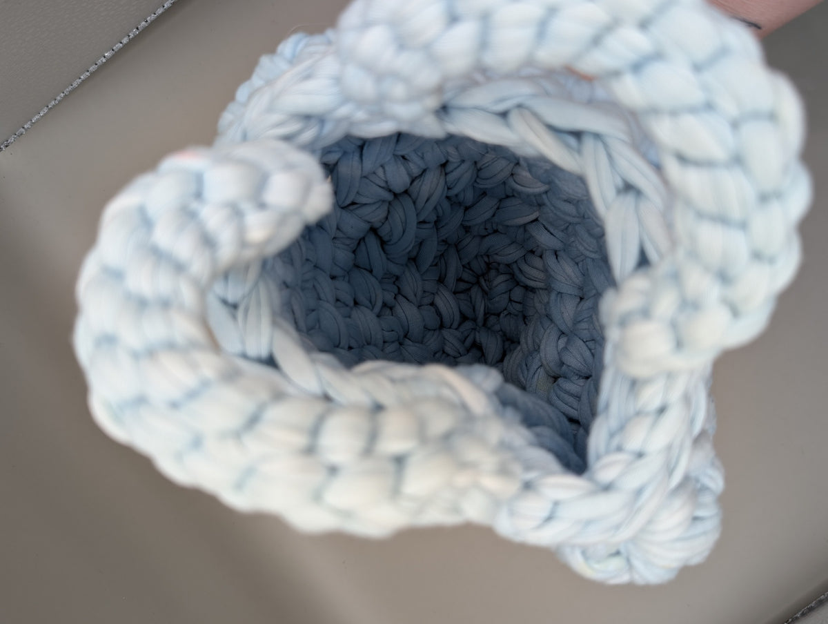Güneş Swim Crochet Mini Handbag Light Blue - Image 3