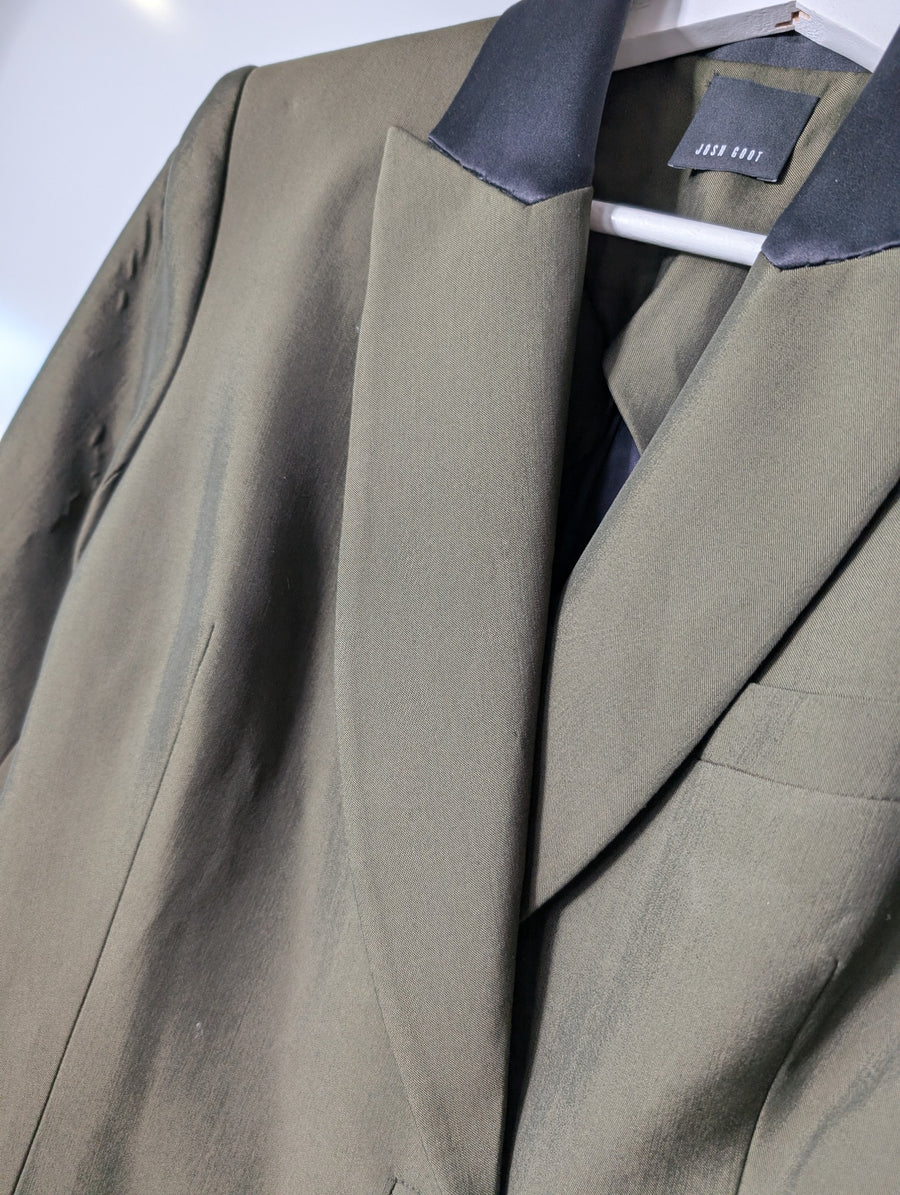 Josh Goot Double Breasted Coat Dress Olive Green Size S NWT - Image 2