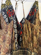 Camilla Silk Patchwork Mini Dress Vibrant Bohemian Print Size XS - Image 11