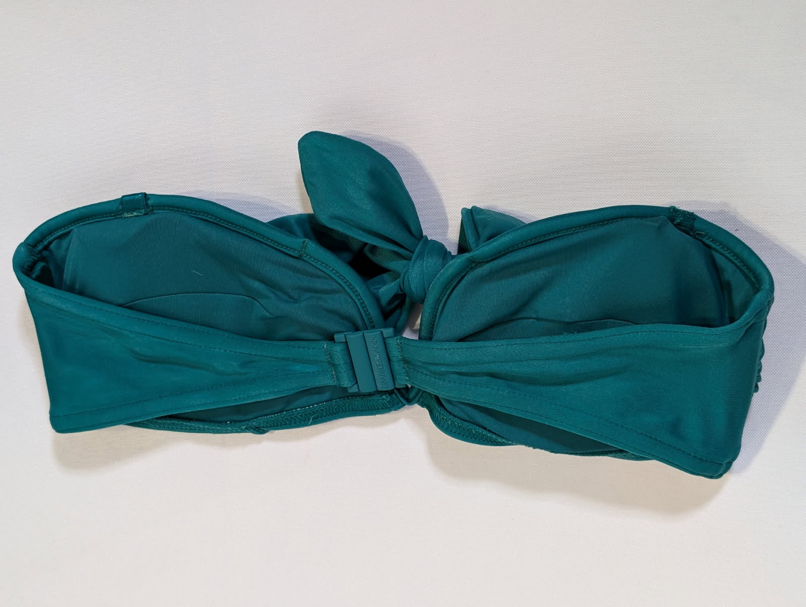 Zimmermann Tie-Front Bandeau Bikini Top Teal Green - Image 3