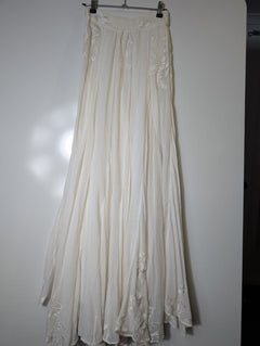 Hemant & Nandita Embroidered Cotton Maxi Skirt White - Image 11
