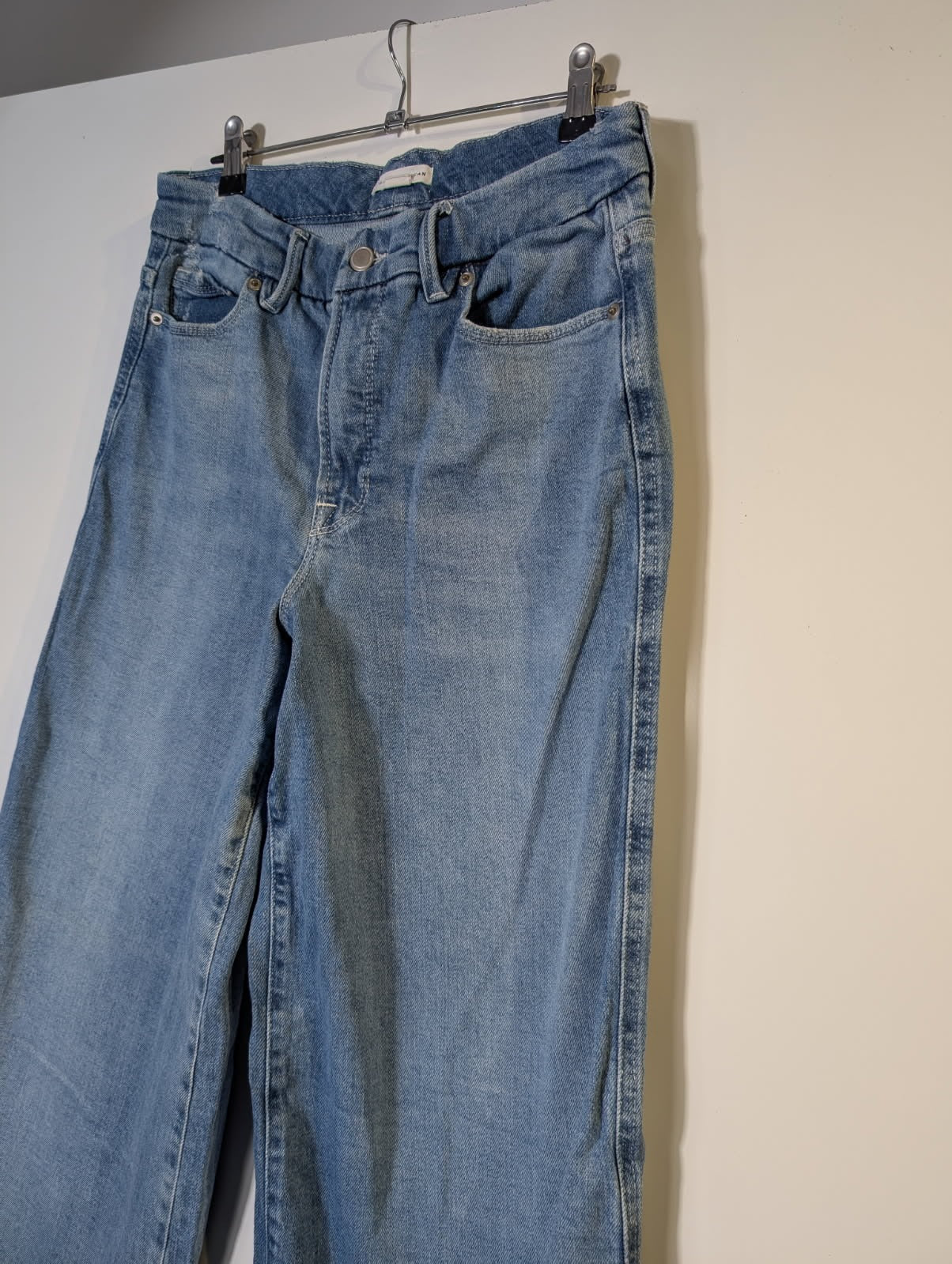 Good American Wide Leg Jeans Blue Denim Size 6 / 28 - Image 3