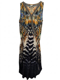 Camilla Silk Dress As Within Embellished V-Neck - Image 1
